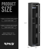 3 Gun Large Long Tall Narrow Gun Rifle Safe for Home Security with Removable Storage Shelf-RPNB 3FR