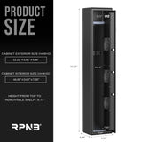3 Gun Large Long Gun Rifle Safe for Home Security with Removable Storage Shelf-RPNB 3FR