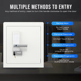 White Fingerprint Home Safe With LED Light Internal, Luxury Closet Safe, 1.6 Cubic Feet, RPNB RPHS45W