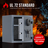 Grey Deluxe Fireproof Safe with Smart Touchscreen Keypad, Perfect for Office & Home, 0.84 Cubic Feet, RPNB RPFS40G