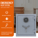 Grey Deluxe Fireproof Safe with Smart Touchscreen Keypad, Perfect for Office & Home, 0.84 Cubic Feet, RPNB RPFS40G