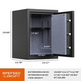 Digital Keypad Fireproof Safe, Deluxe Safe Box, 1.29 Cubic Feet, RPNB RPEFS50