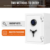 Digital Keypad White Fireproof Safe, Deluxe Safe Box, 1.29 Cubic Feet, RPNB RPEFS50W