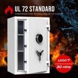 Digital Keypad White Fireproof Safe, Deluxe Home Safe, 2.12 Cubic Feet, RPNB RPEFS66W