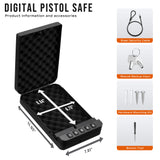 Portable Digital Pistol Safe – Quick Access Handgun Lock Box for Car, Home & Travel Gun Case with Electronic Keypad - RPNB RP2019