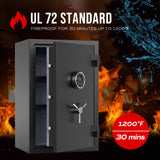 Large Fireproof Safe with Fingerprint Sensor, Biometric Home Safe, 2.12 Cubic Feet, RPNB RPFS66