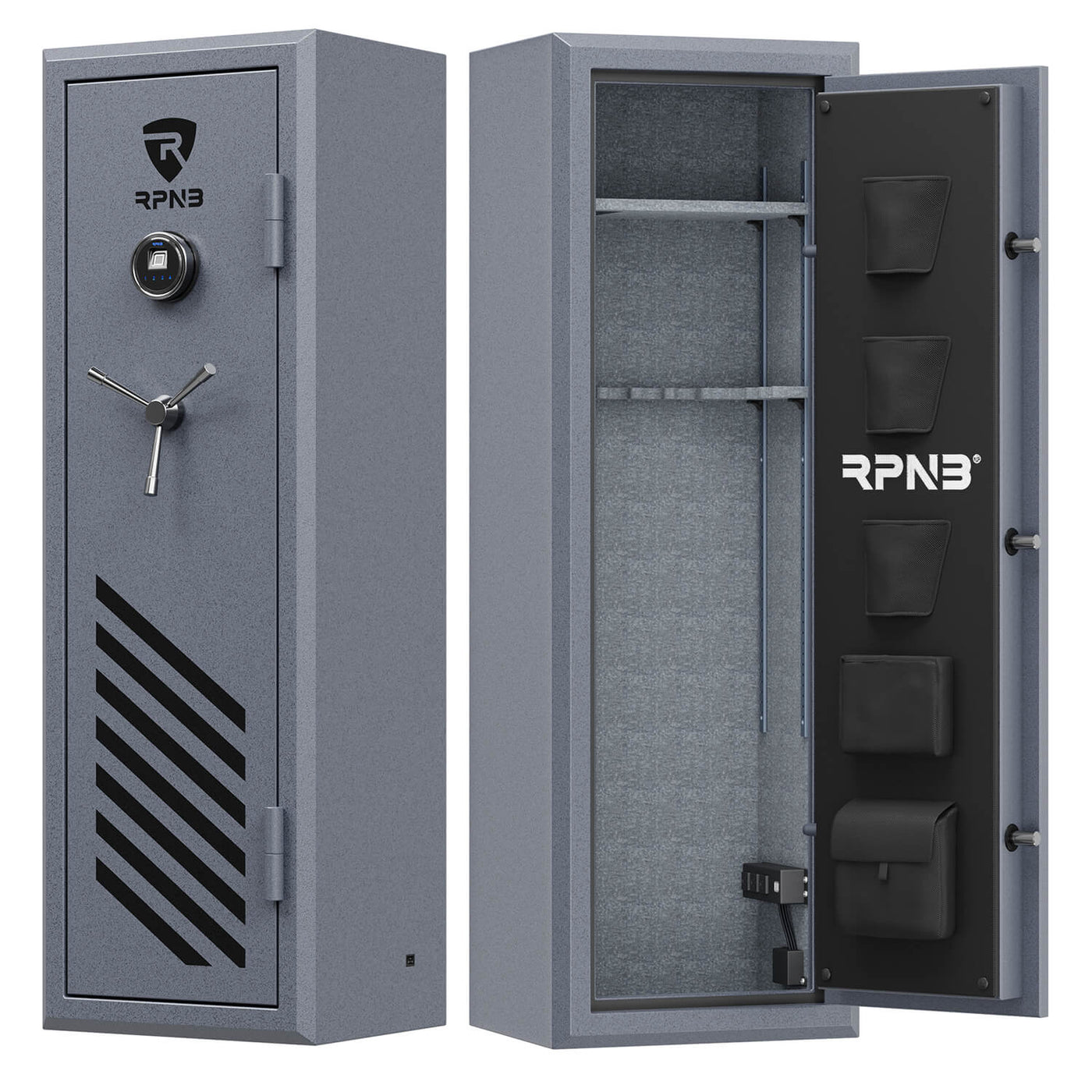INTERGREAT 10-14 Gun Safe Cabinet - Quick Access Rifle Safe With 3 Shelves, Pegboard & Door Pockets, Digital Lock