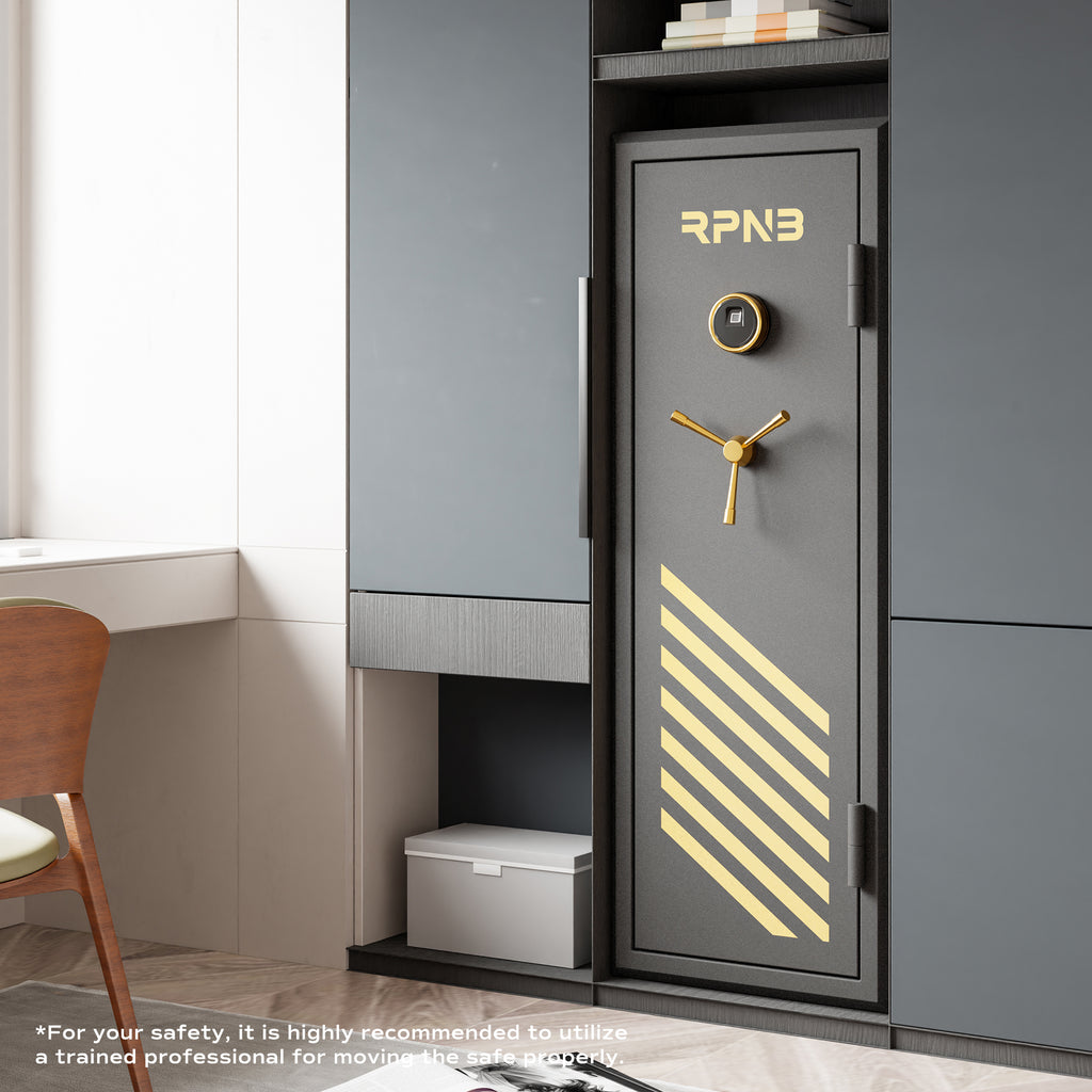 14 Gun Large Fireproof Biometric Digital Rifle Safe for Pistols and Ri ...