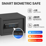 Biometric Home Safe with Fingerprint Digital Lock for Cash & Jewelry, 0.3 Cubic Feet, RPNB RP20FSA
