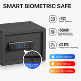 Biometric Home Safe with Fingerprint Digital Lock for Cash & Jewelry, 0.5 Cubic Feet, RPNB RP25FSA
