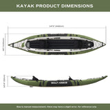 3 Person Inflatable Kayak with EVA Padded Seats-‎IK-002A