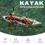 3 Person Inflatable Kayak with EVA Padded Seats-‎IK-002A