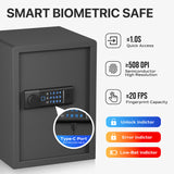 Biometric Home Safe with Fingerprint Digital Lock for Cash & Jewelry, 1.8 Cubic Feet, RPNB RP50FSA