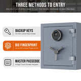 Grey Deluxe Fireproof Safe with Smart Touchscreen Keypad, Perfect for Office & Home, 0.84 Cubic Feet, RPNB RPFS40G