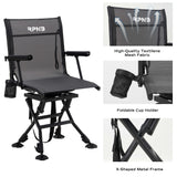 RPNB Hunting Chair Adjustable Height 360° Swivel Blind Chair with Armrests for Hunting, Fishing