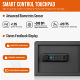 Biometric Home Safe with Fingerprint Digital Lock for Cash & Jewelry, 0.5 Cubic Feet, RPNB RP25FSA