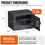 Biometric Home Safe with Fingerprint Digital Lock for Cash & Jewelry, 0.5 Cubic Feet, RPNB RP25FSA