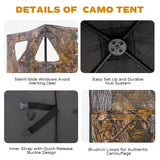 RPNB Hunting Blind, Two-Panel Easy Setup Ground Hunting Blinds, One-Way See-Through Dual Hub Stakeout Hunting Screen