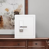 White Fingerprint Home Safe With LED Light Internal, Luxury Closet Safe, 1.6 Cubic Feet, RPNB RPHS45W