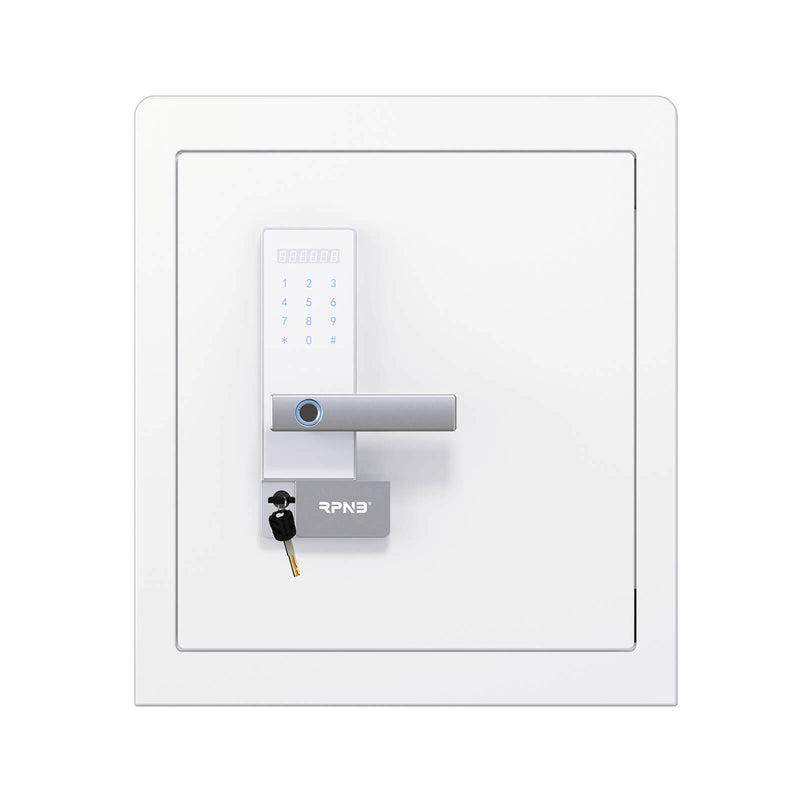 White Fingerprint Home Safe With LED Light Internal, Luxury Closet Safe, 1.6 Cubic Feet, RPNB RPHS45W