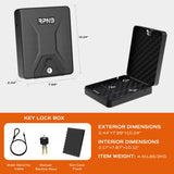 Portable Car Handgun Safe - Small Gun Lock Box for Travel, Small Vehicle Gun Safe-RPNB RP 2001