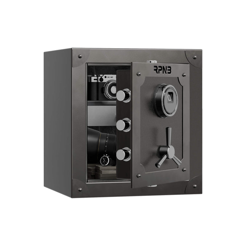 Retro Safe Code RPNB Large Home Fingerprint Retro Style Biometric Safe Box with Jewelr
