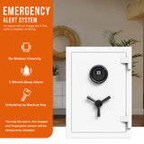High Capacity White Digital Fireproof Safe with Adjustable Shelf for Money & Jewelry, 1.29 Cubic Feet, RPNB RPFS50W