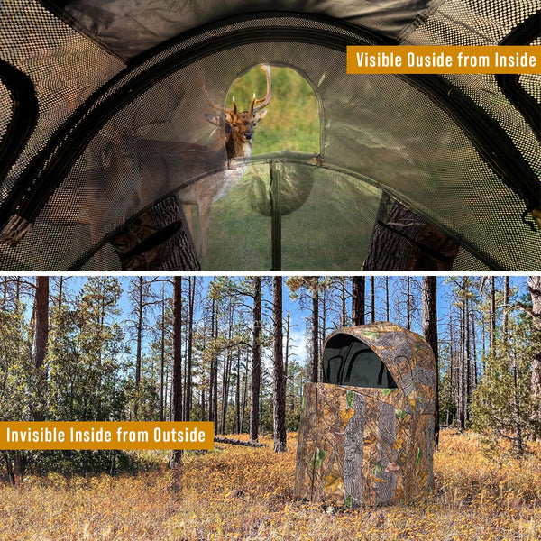 RPNB Lightweight One-Person Camouflage Hunting Blind Chair for Deer & Turkey