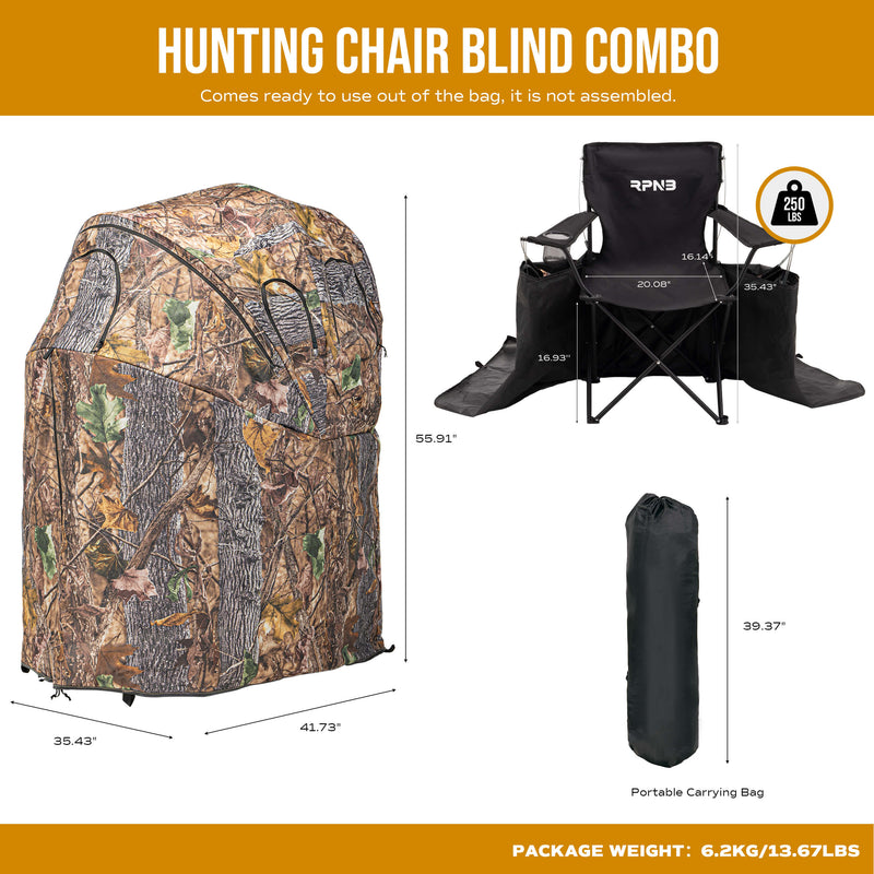 RPNB Lightweight One-Person Camouflage Hunting Blind Chair for Deer