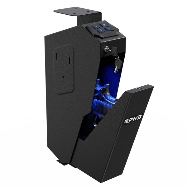 Quick Access Drop Down gun Safe with Digit Keypad Lock, Mounted Handgun Safe-RPNB RP311E