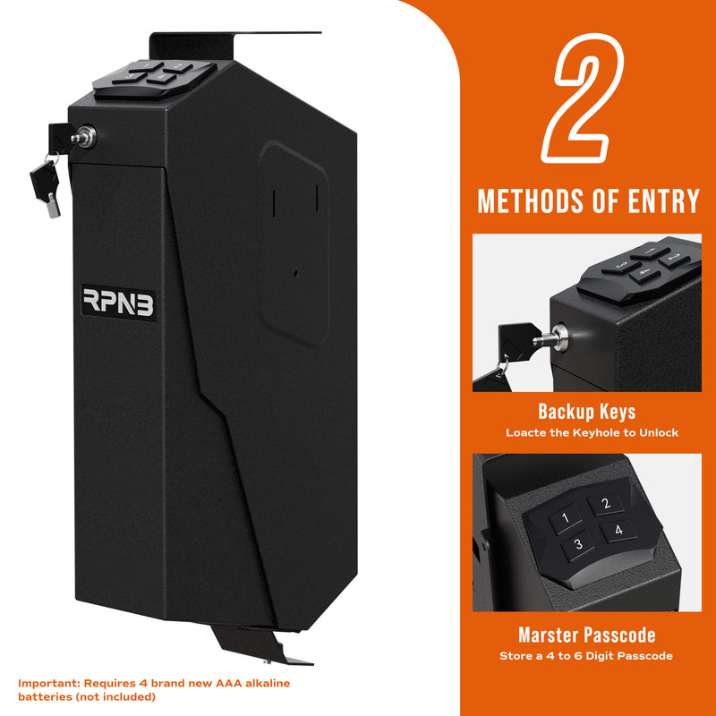 Quick Access Drop Down gun Safe with Digit Keypad Lock, Mounted Handgun Safe-RPNB RP311E