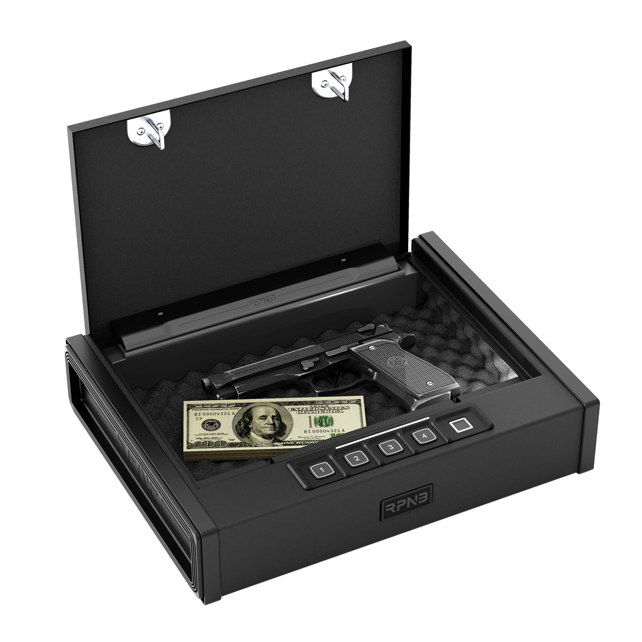 Biometric Gun Safe for Handgun with Interior LED Light-RPNB RP2005