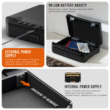 Smart Biometric Gun Safe for Handgun, Quick Access Pistol Safe with Fingerprint - RPNB RP2018