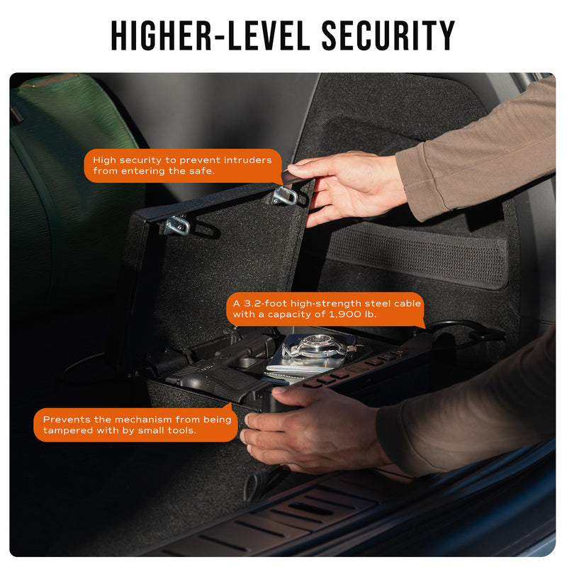 Smart Biometric Gun Safe for Handgun, Quick Access Pistol Safe with Fingerprint - RPNB RP2018