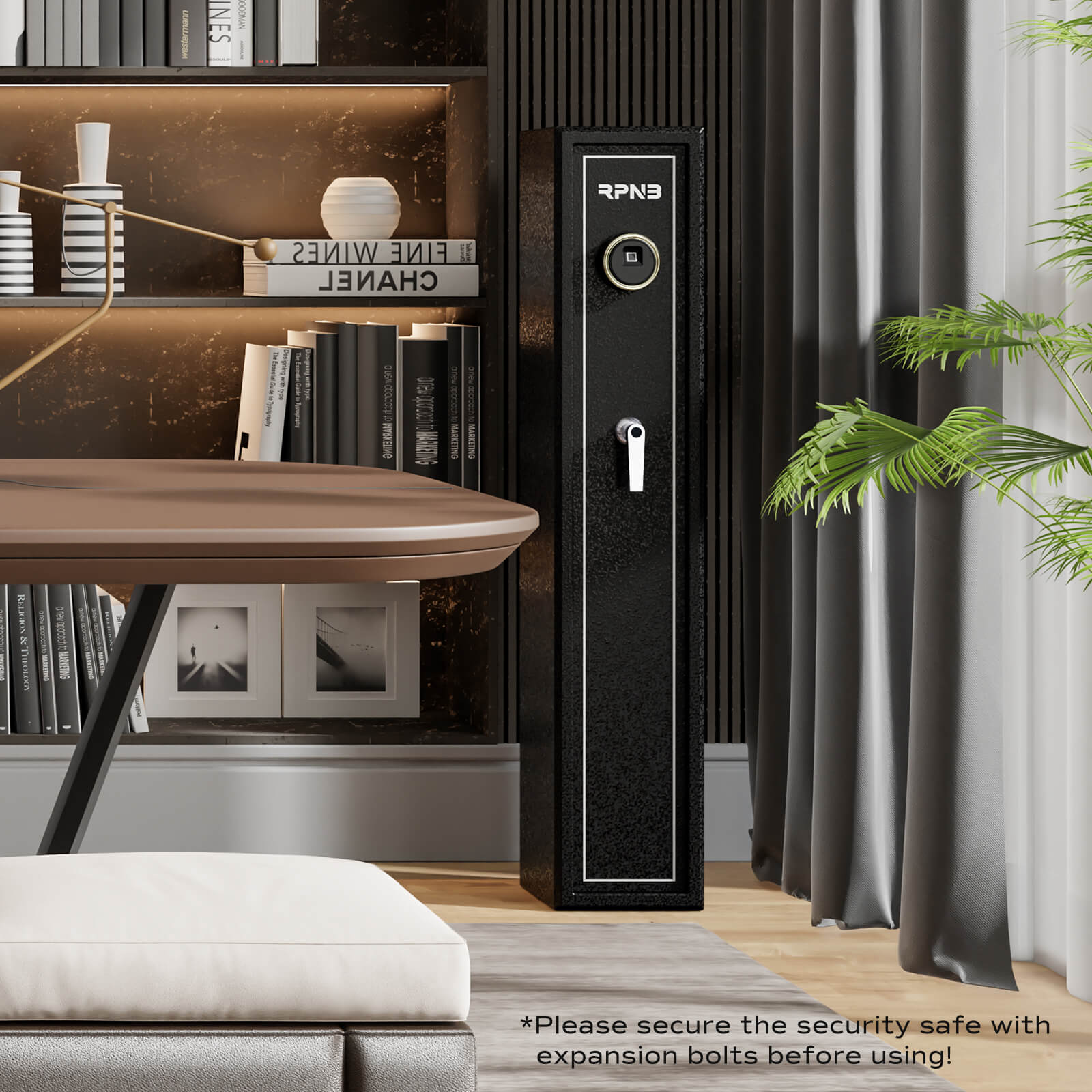3 Gun Large Long Gun Rifle Safe for Home Security with Removable Stora ...