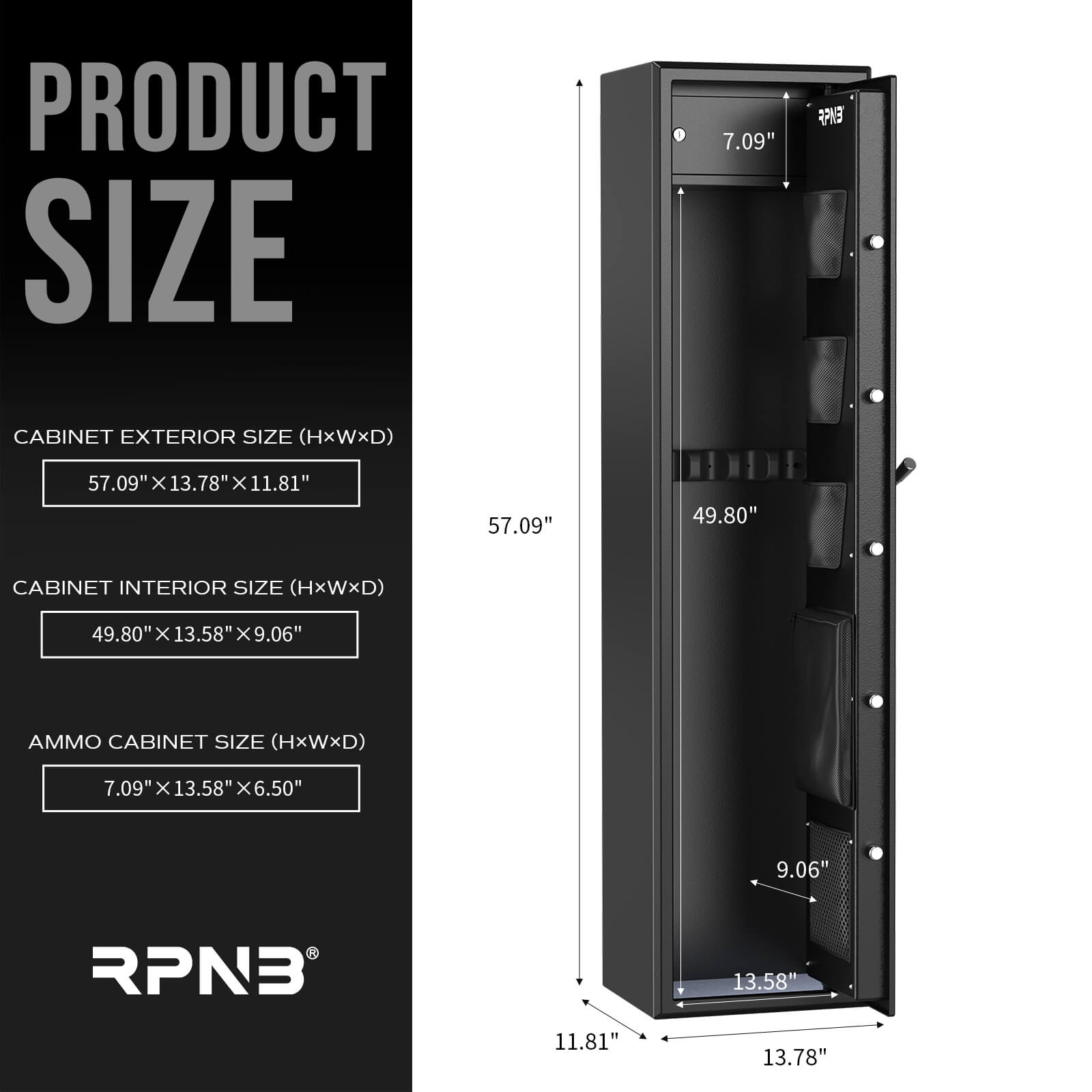 Biometric Gun Safe For 5-8 Rifles & Pistols - Fingerprint Lock Quick Access Safe With Adjustable Shelves & Alarm For Home Defense