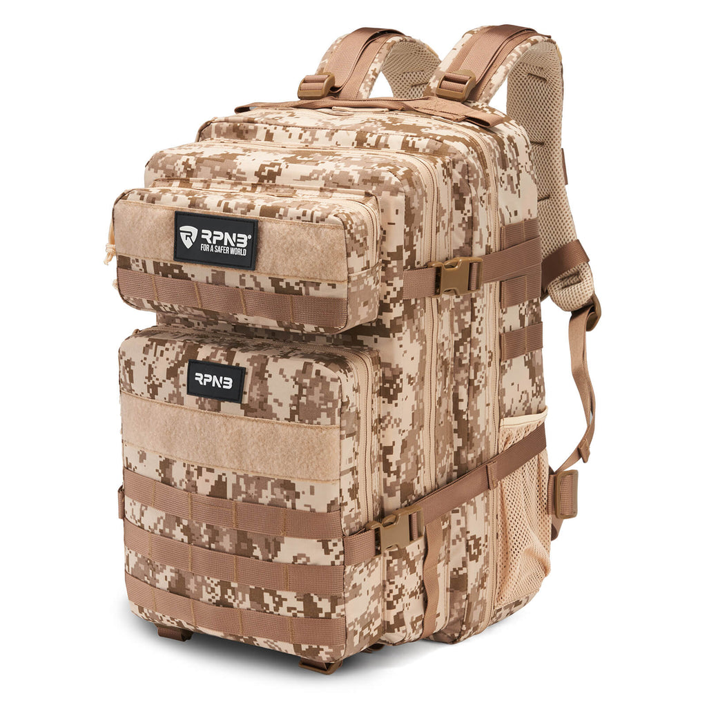 Tactical Army Backpack 45L Desert Camo Large Capacity Military
