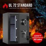 High Capacity Digital Fireproof Safe with Adjustable Shelf for Money & Jewelry, 1.29 Cubic Feet, RPNB RPFS50