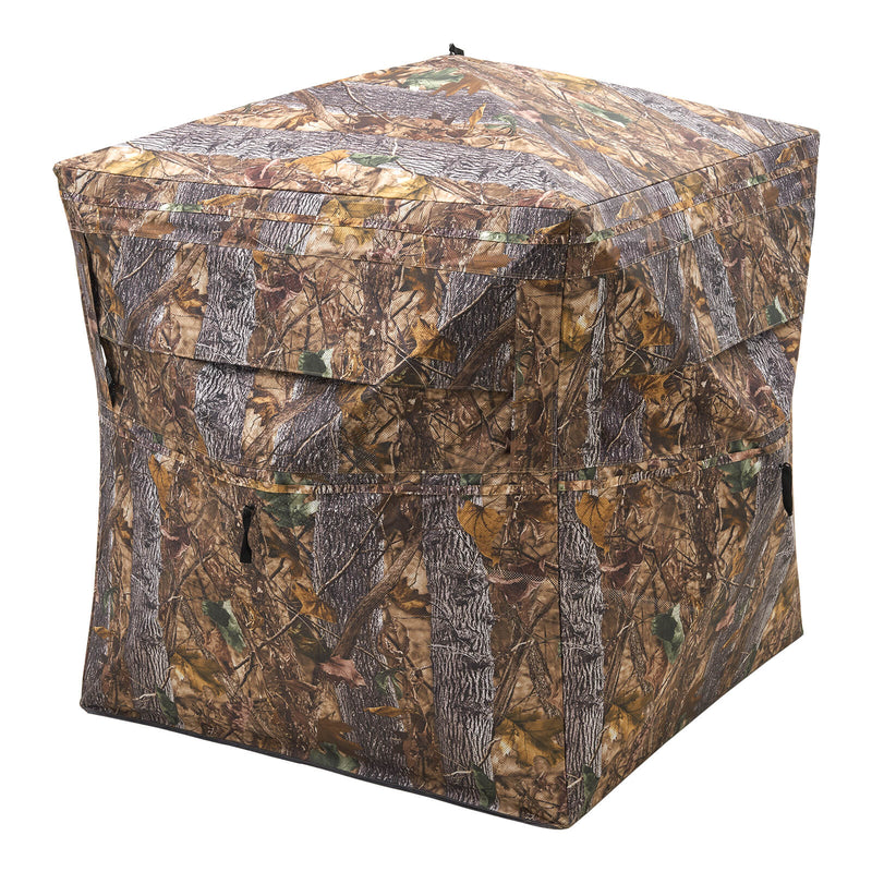 RPNB Hunting Blind One-Way 270 Degree See Through, 2-3 Person Portable Pop-Up Ground Blinds for Deer & Turkey Hunting