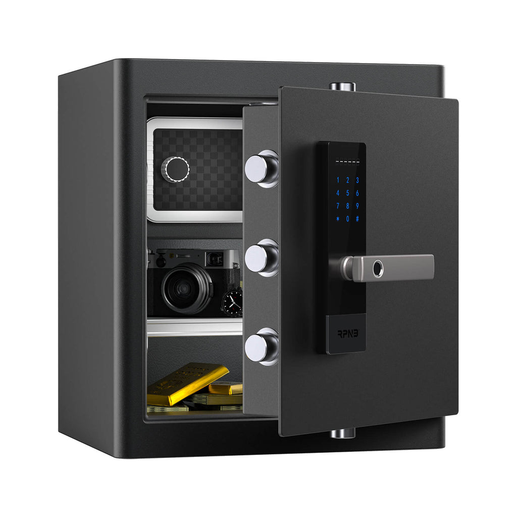 Fingerprint Home Safe LED Light Internal Luxury Closet Safe 1.6 Cubic Feet RPHS45