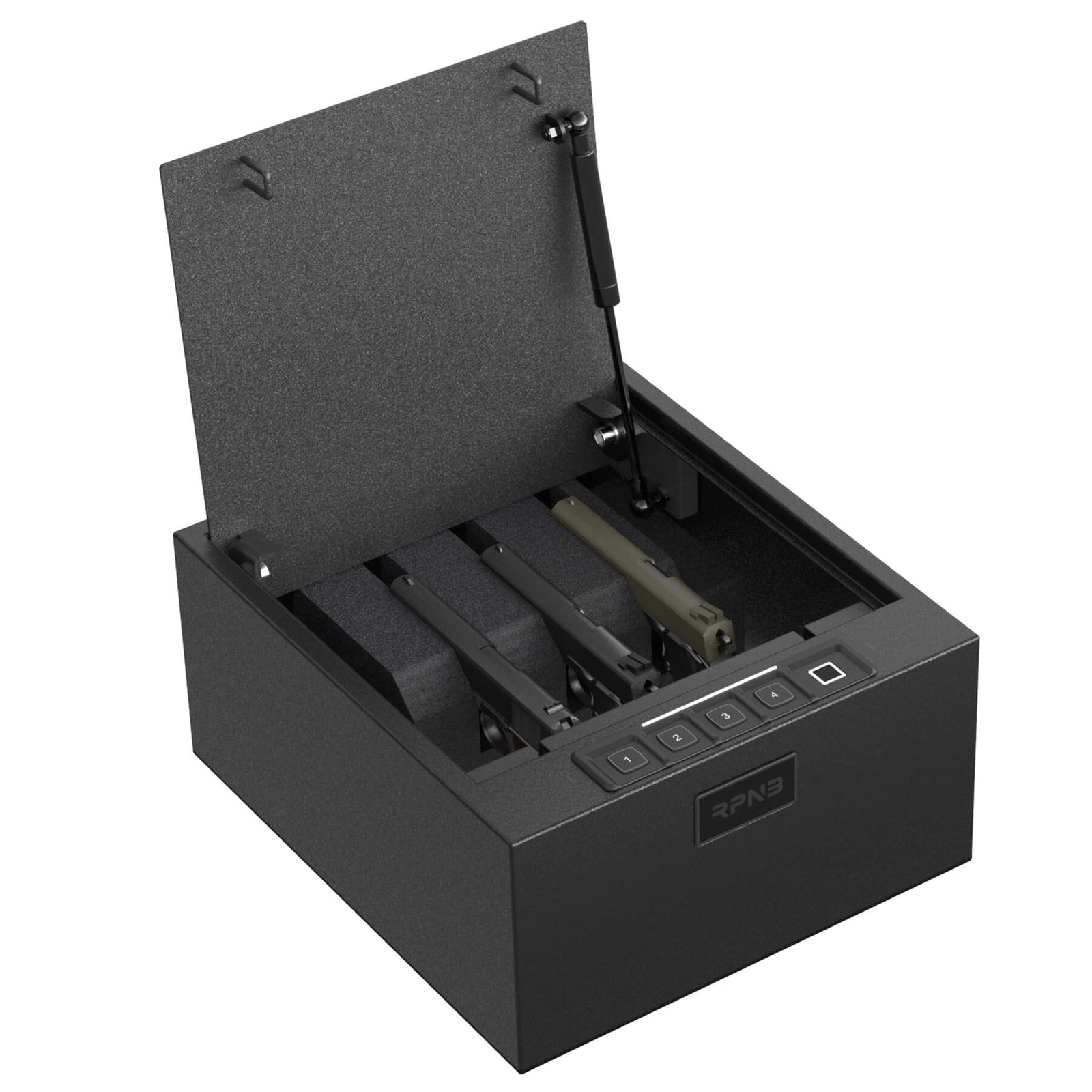 Pin Safe Lock Rifle Safe Lock Box Large Gun Safe For 2-4 Pistols, Fingerprint Digital ...