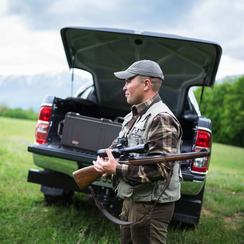 Silver Rifle Case RPNB Weatherproof Tactical Rifle Case with Wheels and Customizable ...