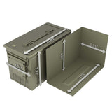 RPNB Metal Ammo Can .50 Cal, Military Heavy Gauge Steel Water Resistant Ammo Box for Handgun Ammo Storage